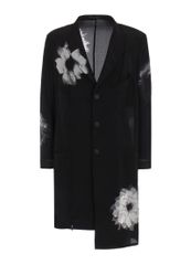 YOHJI YAMAMOTO WHITE FLOWER PRINT SLIT JACKET  ジャケット   HP-J63-820