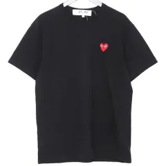 PLAY COMME des GARCONS T-SHIRT RED EMBLEM RED HEART XLサイズ ブラック AX-T108