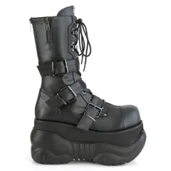 新品未使用⭐️Demonia デモニア 厚底ブーツ 黒25cm M7 取り寄せ]SHAKER-52 / ビーガンレザー / 厚底ブーツ【DEMONIA