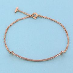 【中古】 Tiffany&Co. （ティファニー） Tｽﾏｲﾙ ﾌﾞﾚｽﾚｯﾄ 750 PG K18 ブランドジュエリー ブレスレット/バングル/アンクレット ミディアム T-smile Goldゴールド 60150767 used:A