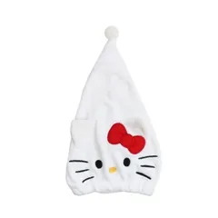 【メール便】ハローキティ ヘアドライタオル帽子 キャップタオル マイクロファイバー キャップキティ サンリオ キャラクター グッズ プレゼント 男