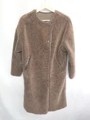 ■ B:MING LIFE STORE BEAMS 長袖 ボアコート サイズ表記なし ブラウン レディース E  【1407180007659】