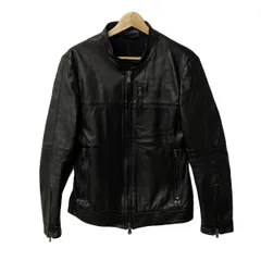 BARNEYS NEW YORK ブラックレザーシングルライダース BARNEYS NEW YORK - バーニーズニューヨーク BARNEYS NEW YORK