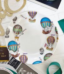 週末SALE☆鳥獣戯画の気球旅行☆絵皿　１枚