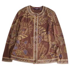 レオナール アンサンブル 花柄デザイン 長袖カーディガン 半袖シャツ