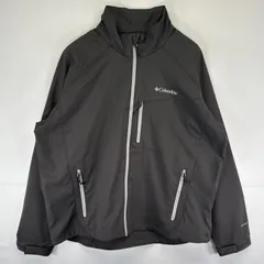 古着 コロンビア Columbia ナイロンジャケット フルジップ ワンポイントロゴ刺繍 大きいサイズ OMNI -SHIELD XL  ダークグレー系 メンズ