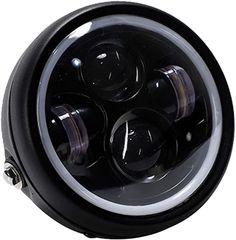 キッソス（ＫＩＳＳＯＳ） 互換品ヘッドライト バイク オートバイ ミニタイプ LED プロジェクター エンジェルリング ハーレー 汎用