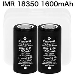 【即日発送】KEEPPOWER IMR 18350 UH1835P2 1600mAh [Max:8A Constant:5A] リチウムイオンバッテリー 高出力 高信頼性セル ケース付き