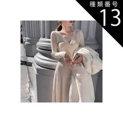 種類13：レッド/S カシュクール リブ ニット ロング ワンピース フレアワンピース ニットワンピース 膝下 ロング丈 袖あり 長袖 Vネック フレア Aライン リブニット 編み込み かわいい 大人可愛い きれいめ シンプル カジュアル 大人 上品 おしゃれ
