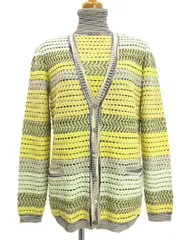 ミッソーニ MISSONI アンサンブル ニット カーディガン ノースリーブ タートルネック 42 40  イエロー系 レーヨン シルク トップスのサムネイル