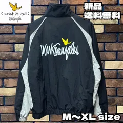 【MARK GONZALES/マークゴンザレス】 バックプリントトラックジャケット ナイロンジャケット what it isNt ワットイットイズント ゴンズ ストリート スケーター メンズ レディース ブラック 2H5-15805 新品 未使用 送料無料