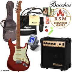 Bacchus バッカス BST-1-RSM/M CAR エレキギター 初心者セット ローステッドメイプル ネック 採用 ストラト タイプ ユニバース シリーズ エレキ BST1 RSM 入門