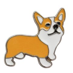 ピンバッジ コーギー かわいい犬をデザインしたピンズ 動物 合金製 2.2×2.3cm