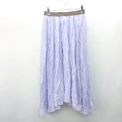 ◇ ⊂ ◎ ADAM ET ROPE アダムエロペ ロング丈 フレア スカート サイズF パープル系 レディース E  【1409240038498】