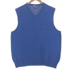古着 ラルフローレン Ralph Lauren POLO by Ralph Lauren Vネック コットンニットベスト メンズXL/taa000147