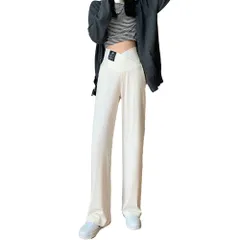 ☆ オフホワイト ☆ L ☆ マタニティ パンツ ワイドパンツ 美脚 春夏秋 マタニティ ワイドパンツ 丈 長め リブパンツ マタニティーパンツ マタニティウェア 妊婦服 マタニティー ズボン パンツ ウェア ボトムス オシャレ 可愛い 春 夏 秋