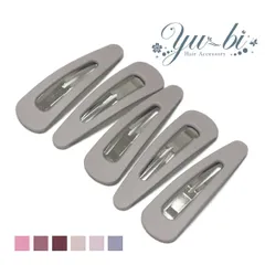 【yu_biヘアピン p51】ヘアピン5本セット パッチンどめ くすみカラー 小さめ フレームピン トライアングル☆ピンク/ワインレッド/ベージュ/ライラック/フォグブルー（紫） 大人 パッチンピン スリーピン ヘアアクセ 前髪とめ