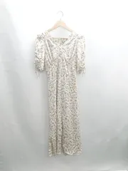 ◇ ⊂ snidel バリエーションマーメイド 総柄 半袖 ロング プリントワンピース サイズ0 ベージュ系 レディース E  【1501160044440】