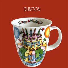 イギリス DUNOON 【Happy Birthday】ボーンチャイナ　マグカップ
