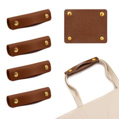 GreenGee バッグ 持ち手 カバー 革 4枚組 バッグ持ち手カバー かごバッグ トートバッグ ビジネスバッグ バッグハンドルカバー レザー 滑り止めグリップ付き トート バッグ カバー 持ち手 取っ手 革小物 男女兼用 メンズ レディース