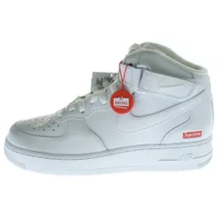 NIKE (ナイキ) ×SUPREME AIR FORCE 1 MID SP シュプリーム エアフォース ミッドカットスニーカー ホワイト US9.5/27.5cm FZ8784-100