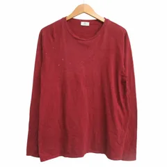 エトロ ETRO シャドーペイズリー柄 Tシャツ カットソー ロンT 長袖 イタリア製 赤 レッド Lのサムネイル