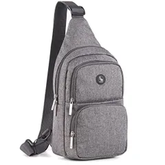 グレー [OIWAS ボディバッグ メンズ ショルダーバッグ 斜めがけ 肩掛け 軽量 男女兼用 グレー 9.7inch