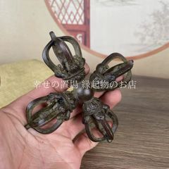 仿古銅 十字金剛杵 四股金剛杵 チベット仏教 密教法具 ヴァジュラ ヴァジラ 置物 オブジェ 風水 法器 魔除け 邪気払い 仏教 厄除け 平安祈願 風水置物 縁起物 開運 お守り インテリア 贈り物 運勢アップ