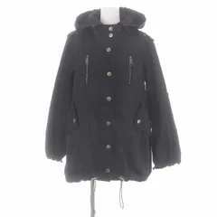 バーバリーブルーレーベル BURBERRY BLUE LABEL フードジャケット ミリタリージャケット ブルゾン ミドル丈 38 黒 ブラック /ES ■OSのサムネイル