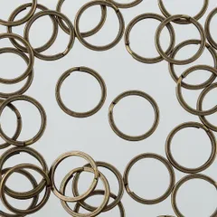 平キーリング　20mm　50個　アンティーク　金古美　二重リング　AP2335のサムネイル