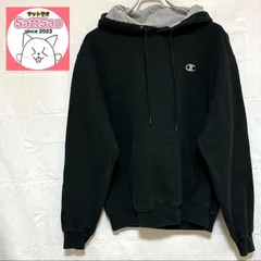 USA 古着 チャンピオン メンズ M パーカー プルオーバー 黒 カニエ着