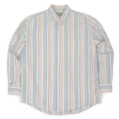 エルエルビーン L.L.Bean 90s 90年代 ボタンダウンシャツ BD オックスフォード MADE IN USA アメリカ製 長袖 BD 旧タグ ヴィンテージ 古着 メンズ シャツ マルチストライプ柄 L【中古】