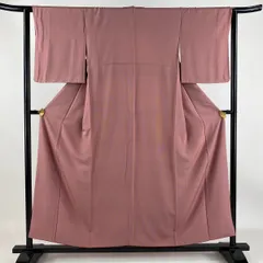 江戸小紋 身丈155.5cm 裄丈62cm S 袷 万筋 濃ピンク 正絹 美品 秀品 【中古】