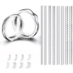 【迅速発送】SHULLIN 16本セット リングストッパー リングアジャスター 指輪 サイズ調節 リングサイズ調整用シリコンパッド 透明 目に見えないリングサイズアジャスター 着脱簡単 ルーズリング用 リングサイズ調整用 目立たない 回転防止 滑り防止 脱落防