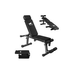 【新品】 CuteeFox トレーニングベンチ フラットベンチ インクラインベンチ デクラインベンチ 折り畳み式 収納便利 耐荷重300KG ホームジム ベンチプレス 筋トレ 日本語説明書付き PD307 (黒,L) 1