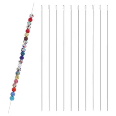 【在庫処分】ビーズ 針 ジュエリー 10個 ブレスレット ジュエリー 作成 ツール ジュエリー 紐 用ビーズ iplusmile ストレート アンクレット 作成 ツール 合金 ビーズ 針(0.5mm×26cm)