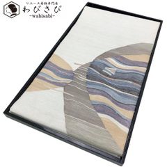 袋帯 西陣 聚楽 じゅらく 抽象織模様 胡粉色 カジュアル O-4355 - メルカリ 