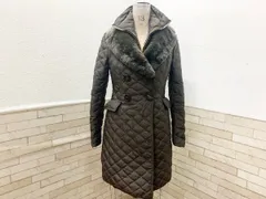 MONCLER モンクレール ALAME ダウン コート ダークブラウン ラビットファー アウター 付け衿 2WAY レディース キルティング (他210)