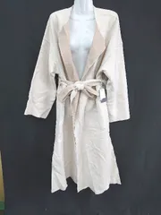 ■ ◎ ●未使用● w closet ダブルクローゼット 起毛 裏起毛 秋冬物 オシャレ 長袖 コート サイズF ベージュ レディース E  【1310300006565】