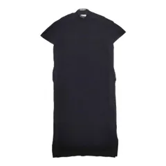 antiqua patterntorso PN-00227 コットンナイロン フレンチスリーブニットOP ワンピース ブラック レディース アンティカパターントルソ【中古】5-0220S∞