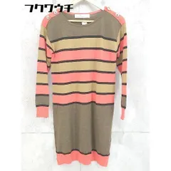 ◇ Doux toucher?ketty 長袖 ミニ ニット ワンピース サイズM オレンジ系 ベージュ系 ブラウン系 レディース 【中古】 【1103010006556】