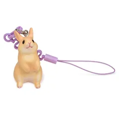 ペットラバーズ hamuco うさぎ ネザーランドドワーフ ストラップ HS-2001 オレンジ なかの由峰 デザイン