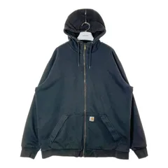 ★carhartt カーハート RAIN DEFENDER 裏地サーマル ジップアップパーカー ブラック sizeXL ※ジップ裏変色有