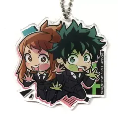 【中古】キーホルダー 緑谷出久＆麗日お茶子 「僕のヒーローアカデミア スーツ ぴた!でふぉめ アクリルキーホルダー」 TOHO animation STORE限定