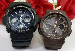 恋人たちのGショックペアウォッチ G-SHOCK BABY-G ペア腕時計 カシオ 2本セット 電波ソーラー gショック AWG-M100SB-2AJF BGA-2510-5AJF  ラッピング無料 手書きのメッセージカード