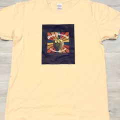 生まれたて小亀プリントTシャツM ライトオレンジカメオリジナル半袖Tシャツ