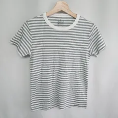 ◇ 無印良品 ボーダー 半袖 Tシャツ サイズL グレー系 レディース E  【1407180006768】