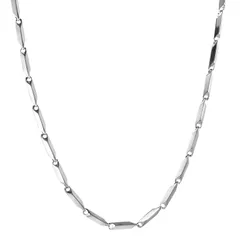 【新品】 [SEIYA INTERNATIONAL] ネックレス メンズ ステンレス チェーン アクセサリー メロンシードチェーン シルバー (45) 0