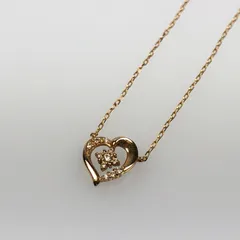 【姫路東店】 中古 4℃ | ヨンドシー ネックレス ダイヤ付きハート K18 【136】