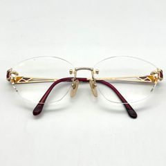 A0716-3-3 Yves Saint Laurent イヴ サンローラン 眼鏡 メガネ レンズ 度入り 縁無し GP Ti-P 56 16 133